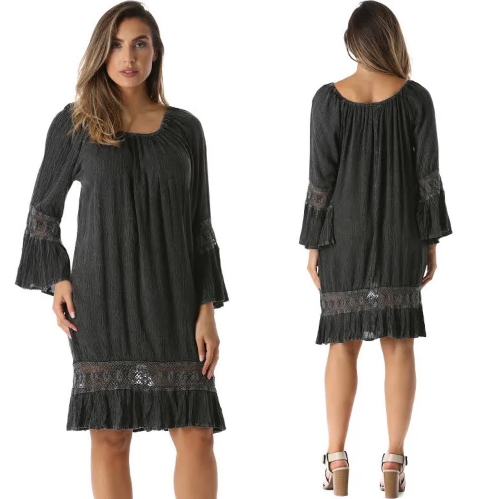 Riviera Sun Crochet Trim Boho Coverup Sundress